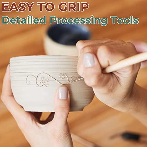 Jetmore 12 Pack Clay Tools Kit, Pottery Tools & Sculpting Tools, Polymer Modeling Clay Cutters Sculpture Set for Carving, Ceramics, Molding, DIY | Polymer clay tools support shaping, trimming and detailing, Clay cutters suit ceramics, modeling, molding...