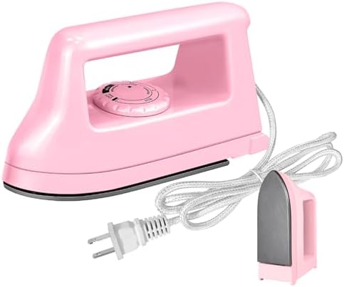Mini Crafts Iron Handy Heat Press Machine Kit Portable with PVC Doormat for Heat Transfer, Charging Base Accessories for DIY T-Shirt Shoe Bag Vinyl Projects