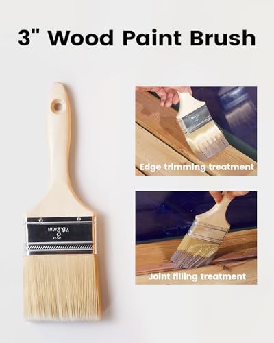Voomey 7.5in Deck Stain Brush Applicator Set for Wood Decks Walls & Fences