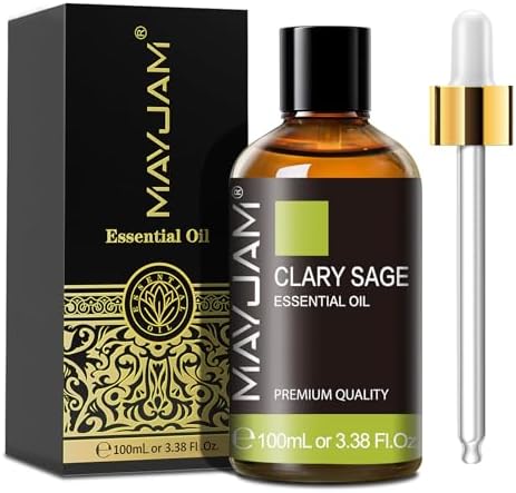MAYJAM Clary Sage Essential Oil for Diffuser Soap Candle Making, 3.38FL.OZ