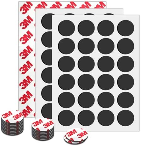 Pre-Cut Adhesive Magnets for Classroom,Peel and Stick Magnet 0.08" Thick,Small Magnetic Dots with Adhesive Backing,Size 1.2" Circle Sticky Magnets,72 Pack for Whiteboard Organization