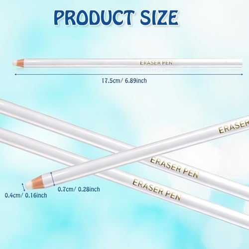 Maitys 20 Pcs Eraser Pencils for Artists Pencils and 2 Pcs Sharpener Wooden Sketch Professional Highlight Painting Eraser Pen for Sketching Charcoal Drawings, Revise Erasing Details for Beginners