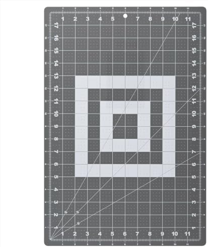 18" x 24" Double-Sided Self Healing Rotary Cutting Mat, Gray (12” x 18”)