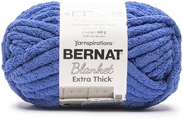 Bernat Blanket Extra Thick Chunky Yarn for Crocheting, Blue Bird