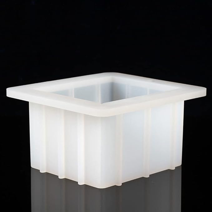 500ML Square Silicone Soap Mold, Resin, Pastry, Loaf, and Candle Mold Reusable Flexible DIY Soap Making Molds and Supplies