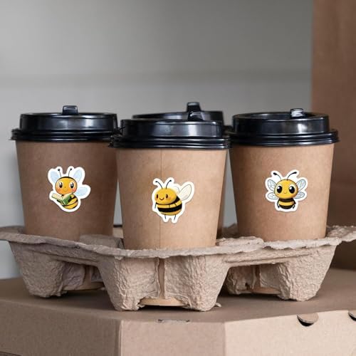 500Pcs Bee Stickers Waterproof Vinyl Decals