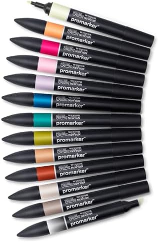 Winsor & Newton ProMarker Set, 12 Count, Manga Romance