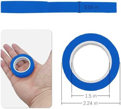 UMETDO 8PCS Colored Masking Tape - Dark Blue Painters Tape, Tape for Kids Art Supplies, Great for Crafts, Labeling, DIY Decorative, 1/2 Inch Colored Tape Rolls- Tiny Size