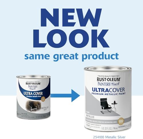 Rust-Oleum Painter's Touch Metallic Paint, Quart, Metallic Silver
