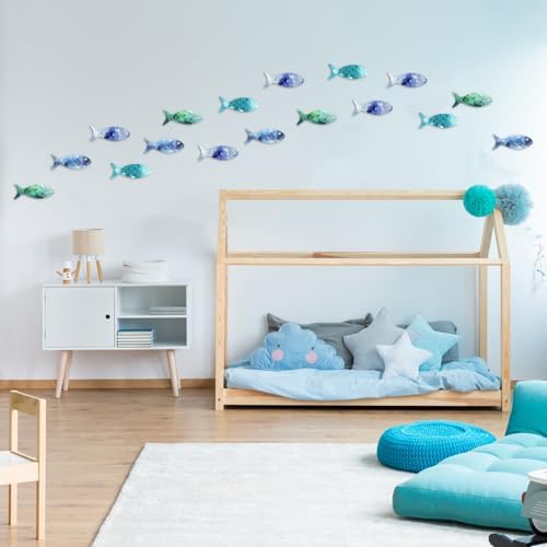 Gerrii 150 Pieces Blank Wood Fish Cutouts Hanging Ornaments for DIY Crafts