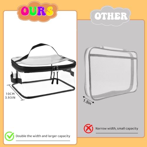8 Packs Toy Storage Bags, Reusable Clear PVC Board Game Storage, Toy Storage Organizer Bags with Zipper for Building Blocks, Puzzle and Handmade Accessories, Clear Toiletry Bag
