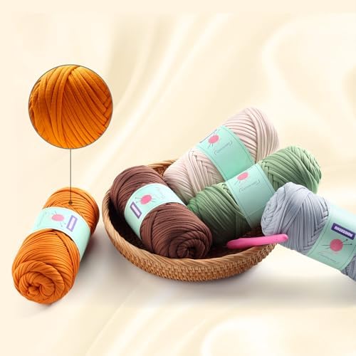 Soft Tshirt Yarn for Crochet Bags/Basket, T Shirt Thick Yarn for Crocheting