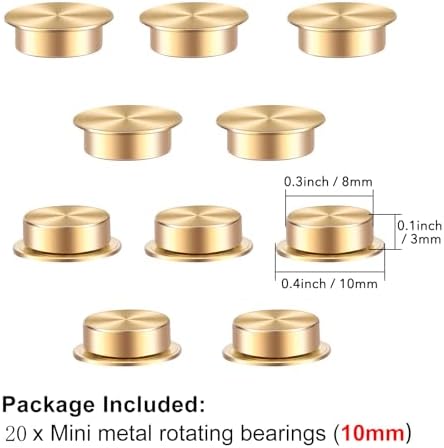 20 Pcs Mini Metal Rotating Bearings for Card Making, 360°Rotation Smooth Spin Mechanism Spinner for DIY Handmade Crafts Paper Cards Scrapbooking Jewelry Making Nail Arts Crafts Supplies Crafting Tool