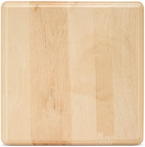 Unfinished Wooden Squares 7 inch Pack of 12 Wood Boards for Crafts Wood Signs for Crafts, Wooden Plaque Craft Blanks by Woodpeckers
