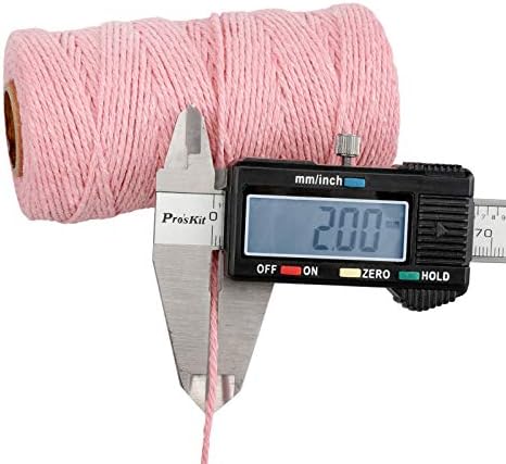 jijAcraft Pink Twine String, 328 Feet Valentine's Day Bakers Twine String, 2MM Heavy Duty Packing String for Valentine's Day DIY Crafts, Present Decoration, Gift Wrapping, Craft Wrapping