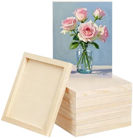 5 Pack 12x16 Inch Unfinished Square Wood Panels for DIY Painting Crafts