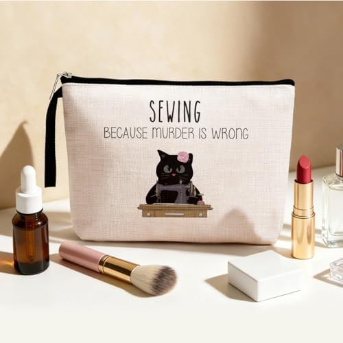 Sewing Gift Women, Quilter Gifts, Gift For Quilter, Seamstress Gift, Funny Quilting Gifts for Quilters, Seamstresses, Unique Humor Novelty Sarcasm Gardening Makeup Bag - Because M is Wrong