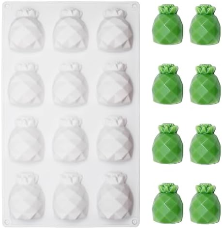 3D Silicone Geometric Pineapple Molds for Chocolate, Candy, Pastry