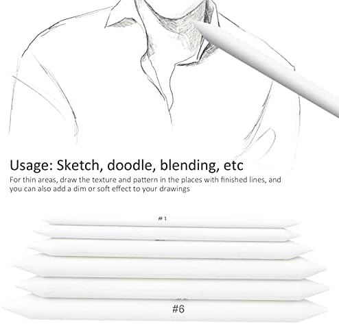 Shading Tools for Drawing, Blending Stumps and Tortillions Set Drawing Pencils for Artists Student Sketch Drawing Tools Markers
