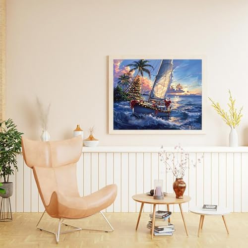 XTXGERL Paint by Numbers Christmas Santa Claus for Adults, Acrylic Oil Painting by Numbers Kits for Beginner with Paintbrushes Brushes Art Crafts Canvas for Home Decor 16x20inch
