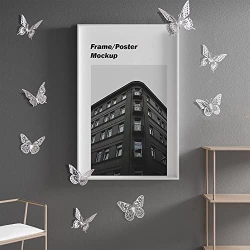 SAOROPEB 3D Butterfly Wall Decor 48 Pcs Pearl White Butterfly Decorations | 4 Styles 3 Sizes, Birthday Decorations Butterfly Party Decorations Butterfly Cake Decorations-Removable Butterfly Stickers