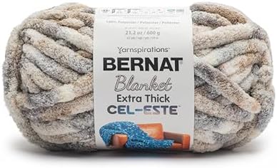 Bernat Blanket Extra Thick Cel-Este Chunky Yarn, Milky Way, 2-Pack