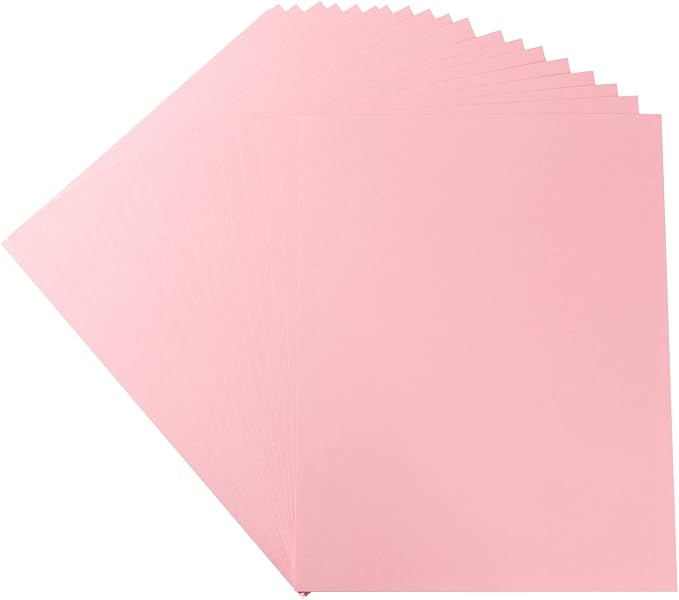 20 Sheets Blank Pink Thick Paper Cardstock, 8.5x11 inches