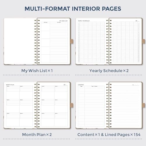 AHGXG Spiral Journal Notebook, 160 Lined Pages, A5 Size (5.7'' x 8.3'')