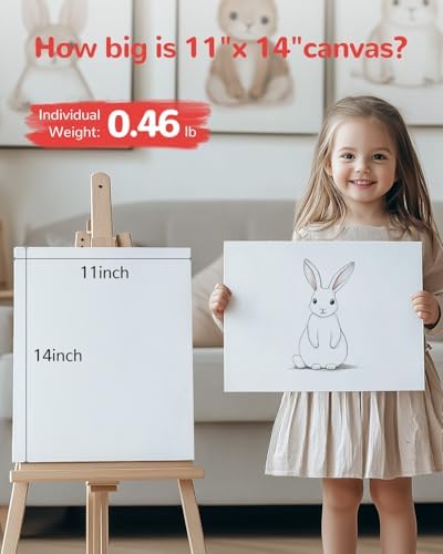 Canvas Boards for Painting 30 Pack 11x14 Inch Canvas Panels, 100% Cotton | White Blank Art Supplies for Acrylics Oil Watercolor Tempera Paints