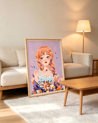 LCOZX Girl Paint by Numbers Kit for Adults Beginners 16x20 Inch