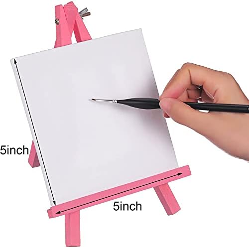 12 Pcs Mini Stretched Canvas for Painting, 3/4/5/6 Inch Blank Profile Square Painting Canvas Small Professional Paint Canva for Kids and Art Supplies for Acrylics, Oils