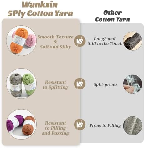 3 Pack of 100% Cotton Yarn for Crocheting,Baby Yarn for Crocheting Soft,5 Ply Milk Cotton Yarn,#2 Sport Weight Cotton Yarn,10.6oz/787.4yds Amigurumi Yarn for Puzzle,Clothes&DIY Crafts.(3 Light Grey)