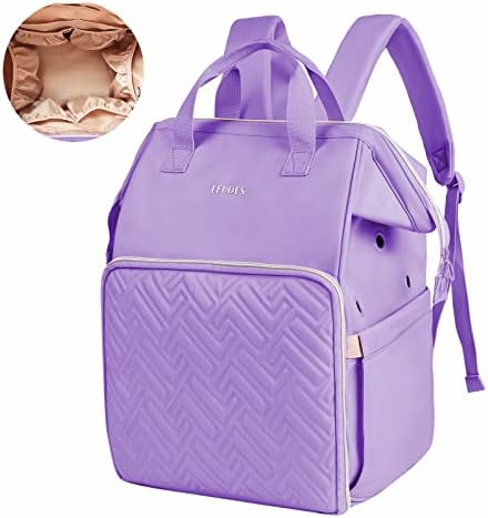 Leudes Crochet Bag Backpack for Yarn Storage Tote Travel Large Knitting Bag