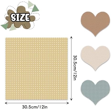 24 Sheets Beige Dot Scrapbook Paper 12x12 Inch 160gsm Double Side