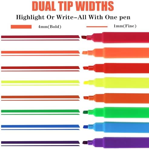 Vitoler Highlighters, Assorted Colors,Dry Fast,Chisel Tip,8Pcs | cute bright colol,high quality for bible study,books,journal,writing,school office