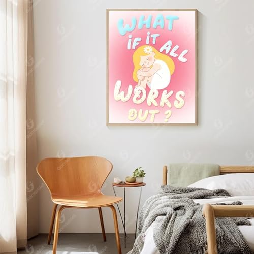 Gamteldot Pink Diamond Art Inspirational Diamond Painting,12x16in