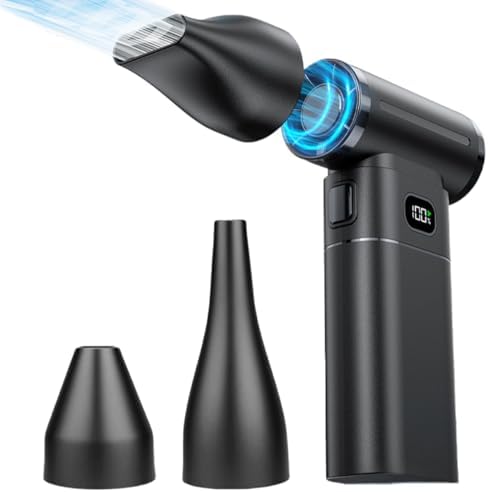 Cordless Acrylic Paint Pouring Blower, Paint Pouring Supplies, Mini Paint Dryer with 3 Nozzles, Pour Painting Tool for Fluid Art, Watercolor, Dutch Pour, Perfect for Artists & Floetrol Paint Projects