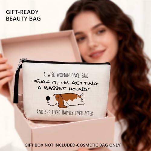 Basset Hound Gifts Makeup Bag, Dog Gifts for Dog Lovers for Women Friend