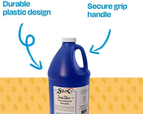 Sax True Flow Heavy Body Acrylic Paint, 1/2 Gallon, Phthaloyl Blue - 439283, 64 Fl Oz (Pack of 1)