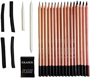 Daler Rowney Simply Sketching Pencils Technique Set, 40 Sketching Products, Ideal for Entry-Level Artists & Hobbyists