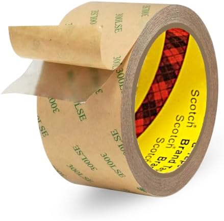 P7yaumy 300LSE Double Sided Tape 2in x 36ft, Removable Heavy Duty Tape | Double Sided Mounting Tape For Scrapbook, Transparent Adhesive Sticky Tape For Picture Hanging Strips, LED Strips, Art Craft