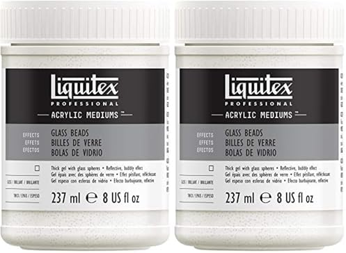 Liquitex Professional Effects Medium, 237ml (8-oz), Glass Beads (Pack of 2)