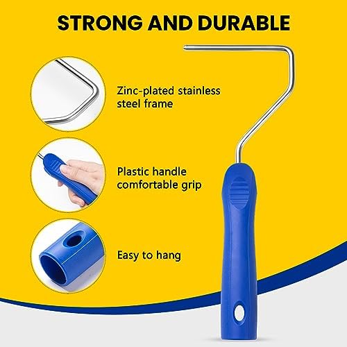 Mister Rui Paint Roller Kit, 16 Pack, 4 Inch Microfiber Paint Rollers
