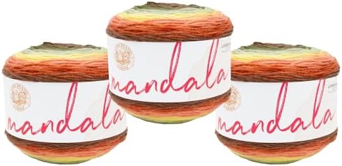 Lion Brand Yarn, Mandala DK Crochet Yarn, Sandman, Multicolor, 3 Pack