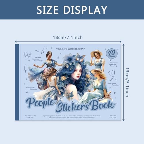 People Stickers Book for Adults - Journaling Supplies Kit for Junk Journal Scrapbooking Planners Collage Art Crafts