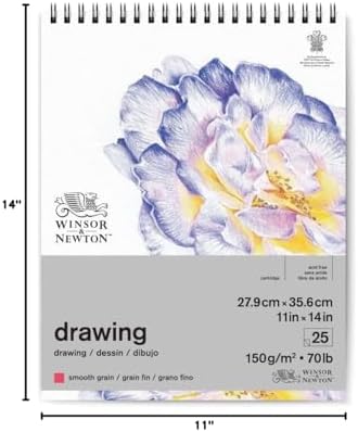Winsor & Newton Classic Drawing Paper Pad, 11" x 14", 25 Sheets, 150gsm