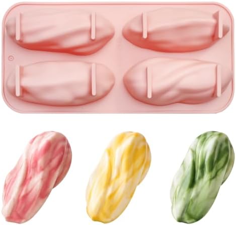 Pistachio Silicone Chocolate Mold for Mousse, Dessert, 4-Cavity