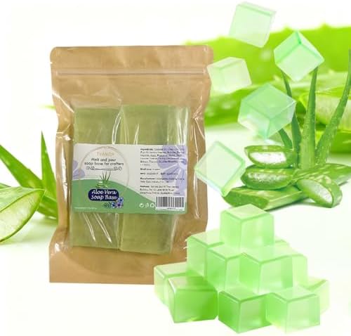 Aloe Vera Soap Base Bar, Melt and Pour Soap Base for Soap Making 1 LB