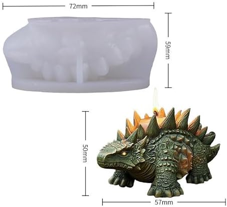 Dragon Animal Cylinder Molds Silicone Wave Spiral Candle Mold - Silicone Resin Casting Molds for Candle & Resin & Soap Craft Supplies
