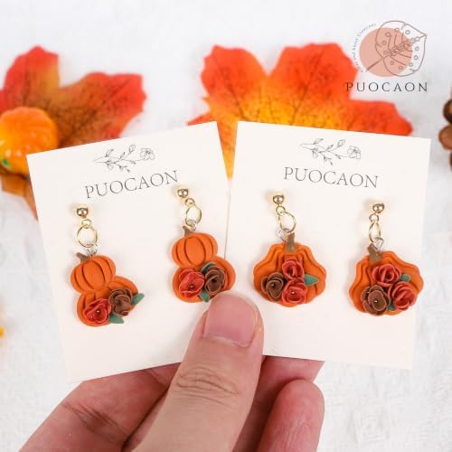 Puocaon Fall Leaves Polymer Clay Cutters for Jewelry Earrings Making